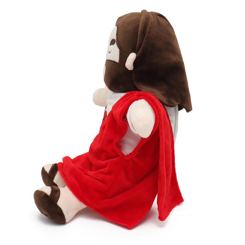 Jesus Plush Toy – Breathing, Soothing Stuffed Savior Doll, Heart of Jesus for Kids, Church, Sunday School, Easter Gift