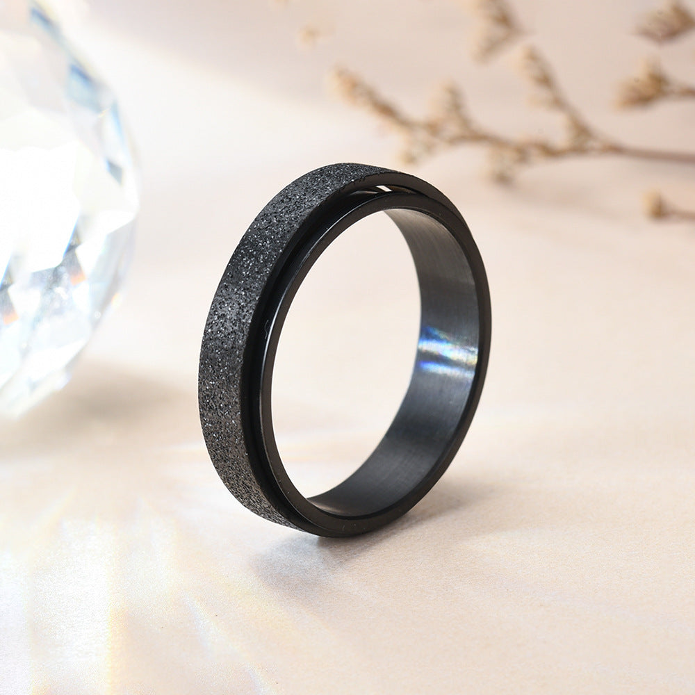 fidget/Rotation ring plated with 18k gold stress-relieving ring