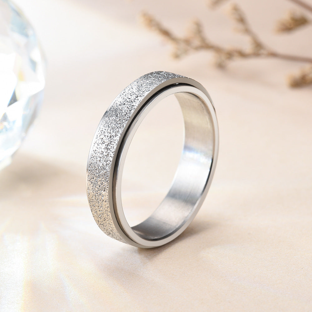fidget/Rotation ring plated with 18k gold stress-relieving ring