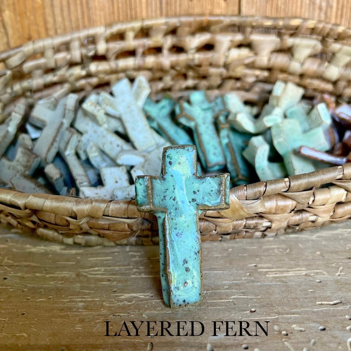 Handmade Ceramic Thumbprint Cross - Comforting Prayer Tool