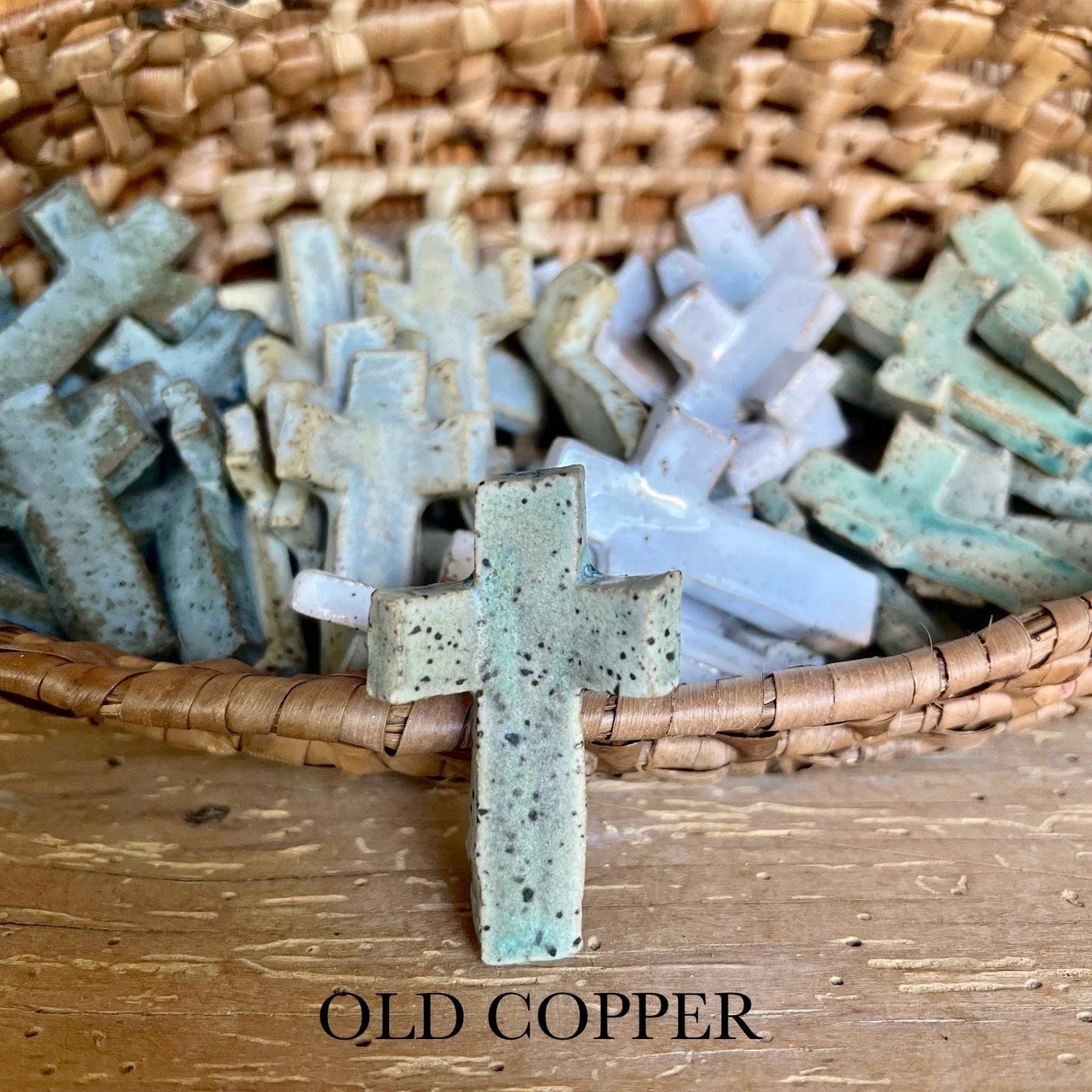 Handmade Ceramic Thumbprint Cross - Comforting Prayer Tool