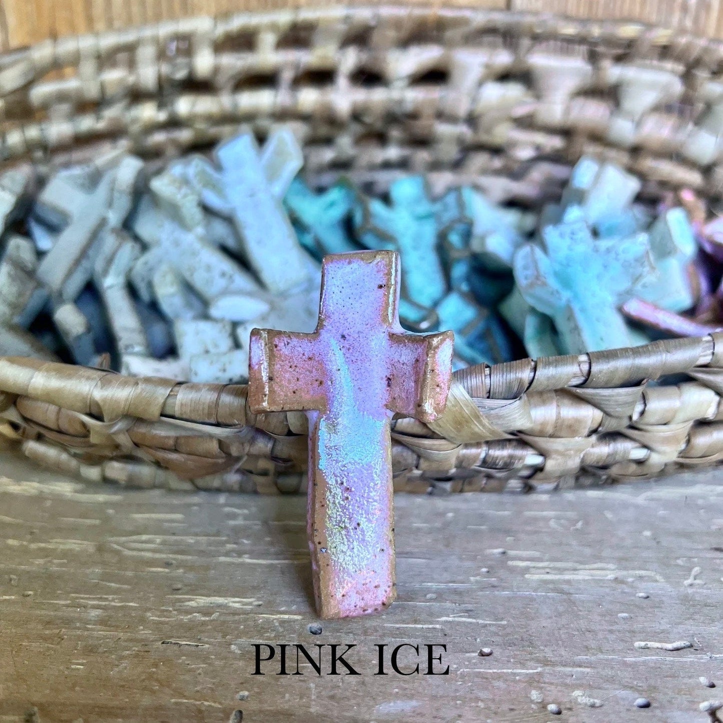 Handmade Ceramic Thumbprint Cross - Comforting Prayer Tool