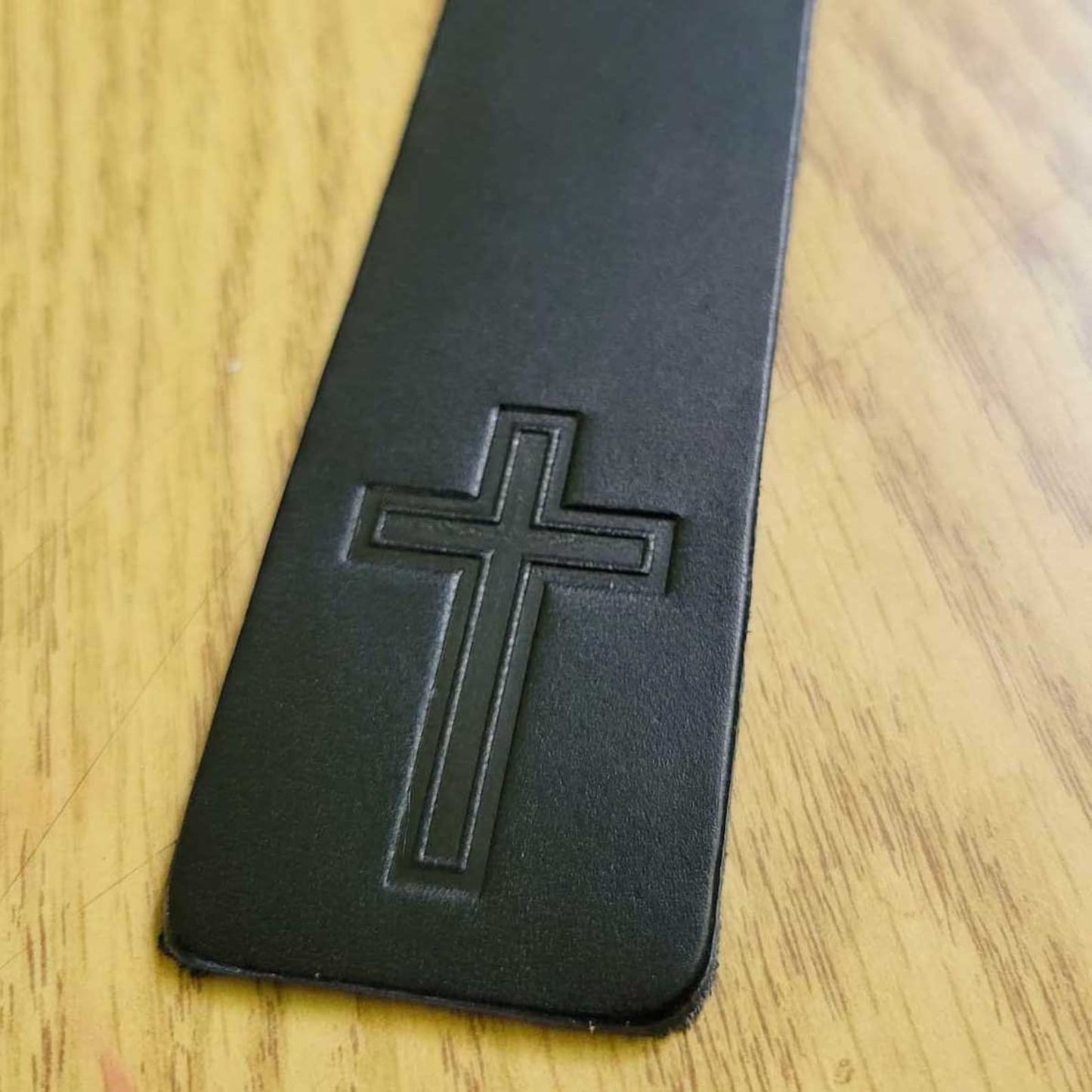 Handcrafted Leather Cross Bookmark