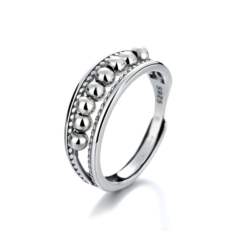 925 Sterling Silver Pendulum Sliding Worry Ring