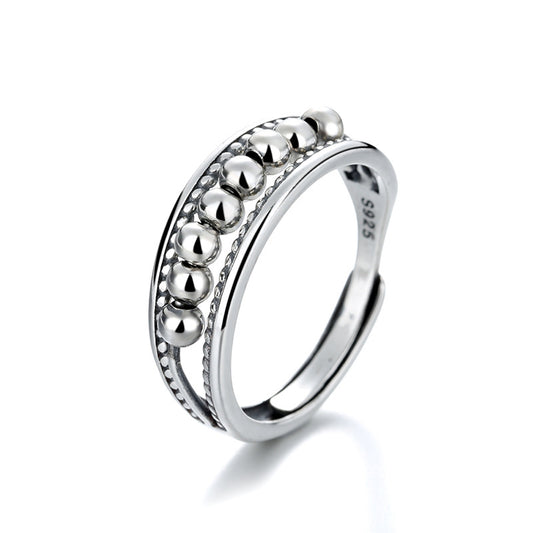 925 Sterling Silver Pendulum Sliding Worry Ring