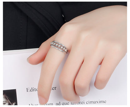 925 Sterling Silver Pendulum Sliding Worry Ring
