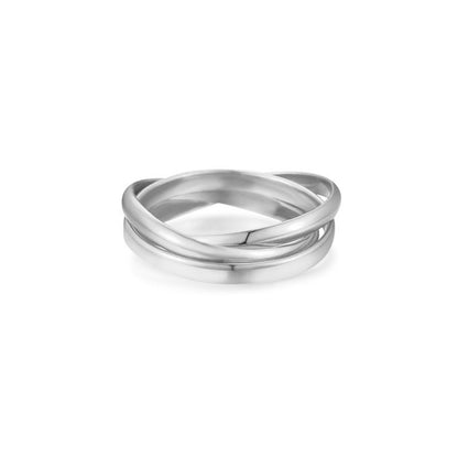 925 silver three-ring ring- 18K gold plating