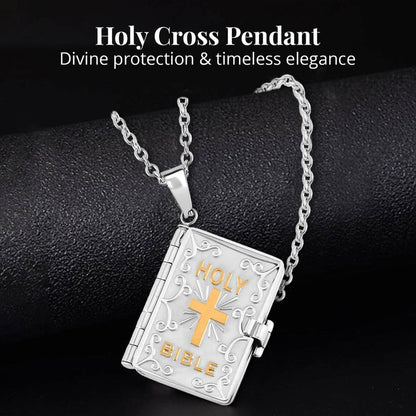 Openable Holy Cross Bible Pendant