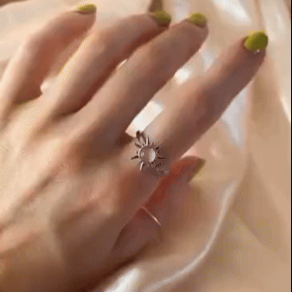 925 Sterling Silver Raya Spinner Worry Ring