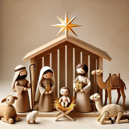 🔥LAST DAY 49% OFF-Handcrafted Puppet Nativity Scene ( Buy 2 Free Shipping )