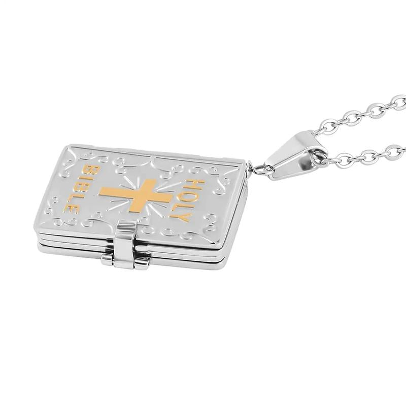 Openable Holy Cross Bible Pendant