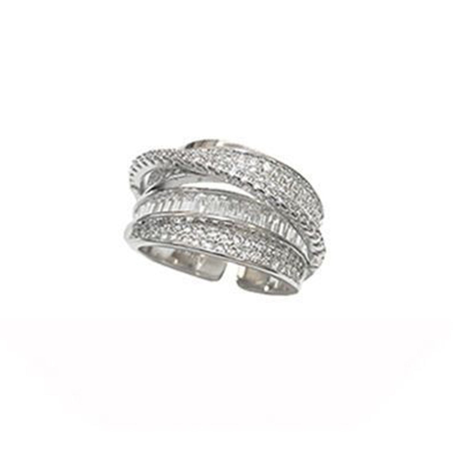 Retro cross-shaped hollowed-out ring with adjustable size adjustment function