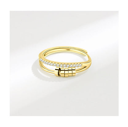 925 Sterling Silver Tranquility Sliding Worry Ring
