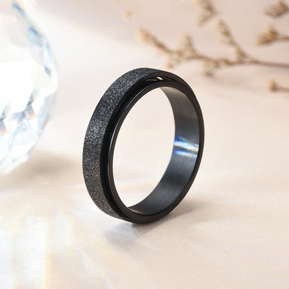 fidget/Rotation ring plated with 18k gold stress-relieving ring