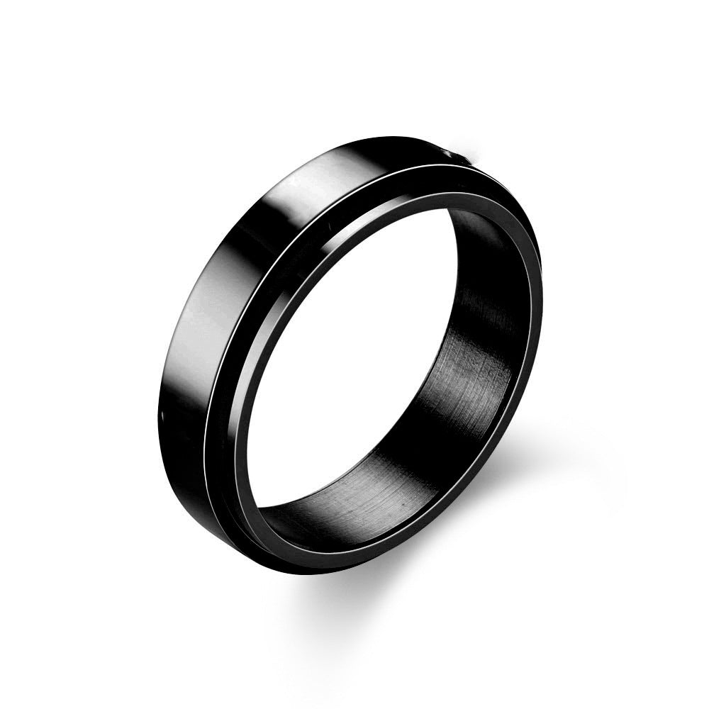 fidget/Rotation ring plated with 18k gold stress-relieving ring