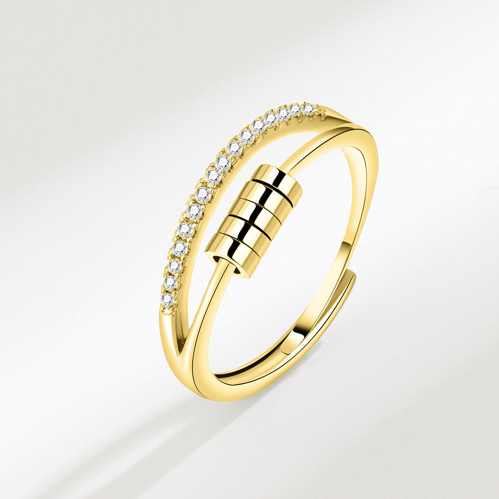 925 Sterling Silver Tranquility Sliding Worry Ring