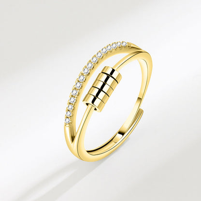 925 Sterling Silver Tranquility Sliding Worry Ring