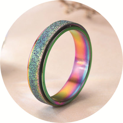 fidget/Rotation ring plated with 18k gold stress-relieving ring