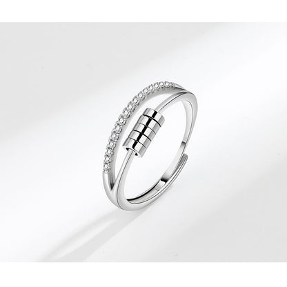 925 Sterling Silver Tranquility Sliding Worry Ring