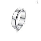 fidget/Rotation ring plated with 18k gold stress-relieving ring