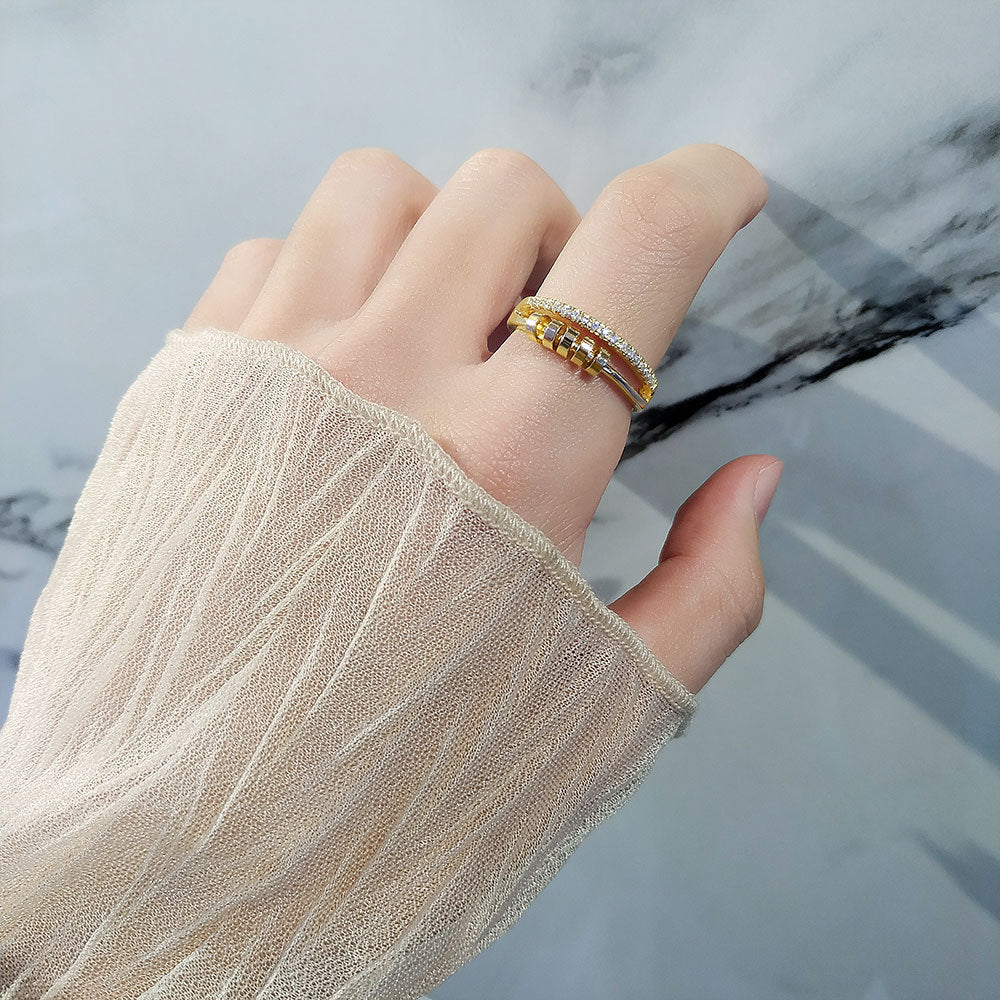 925 Sterling Silver Tranquility Sliding Worry Ring