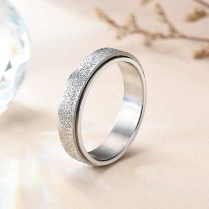 fidget/Rotation ring plated with 18k gold stress-relieving ring