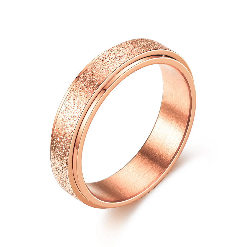 fidget/Rotation ring plated with 18k gold stress-relieving ring