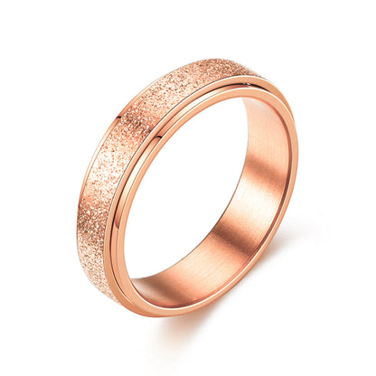 fidget/Rotation ring plated with 18k gold stress-relieving ring