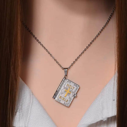 Openable Holy Cross Bible Pendant