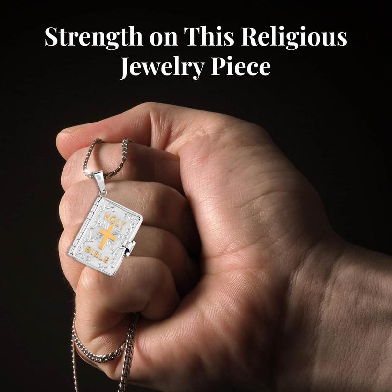 Openable Holy Cross Bible Pendant
