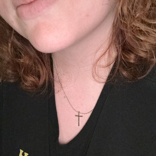 Silver cross necklace