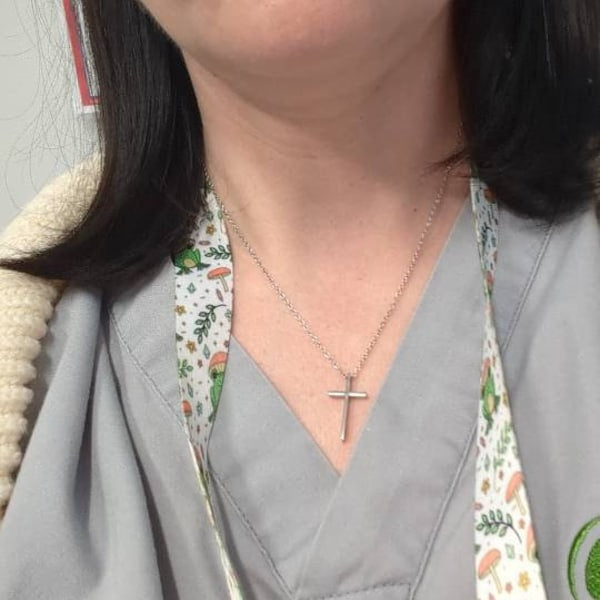 Silver cross necklace