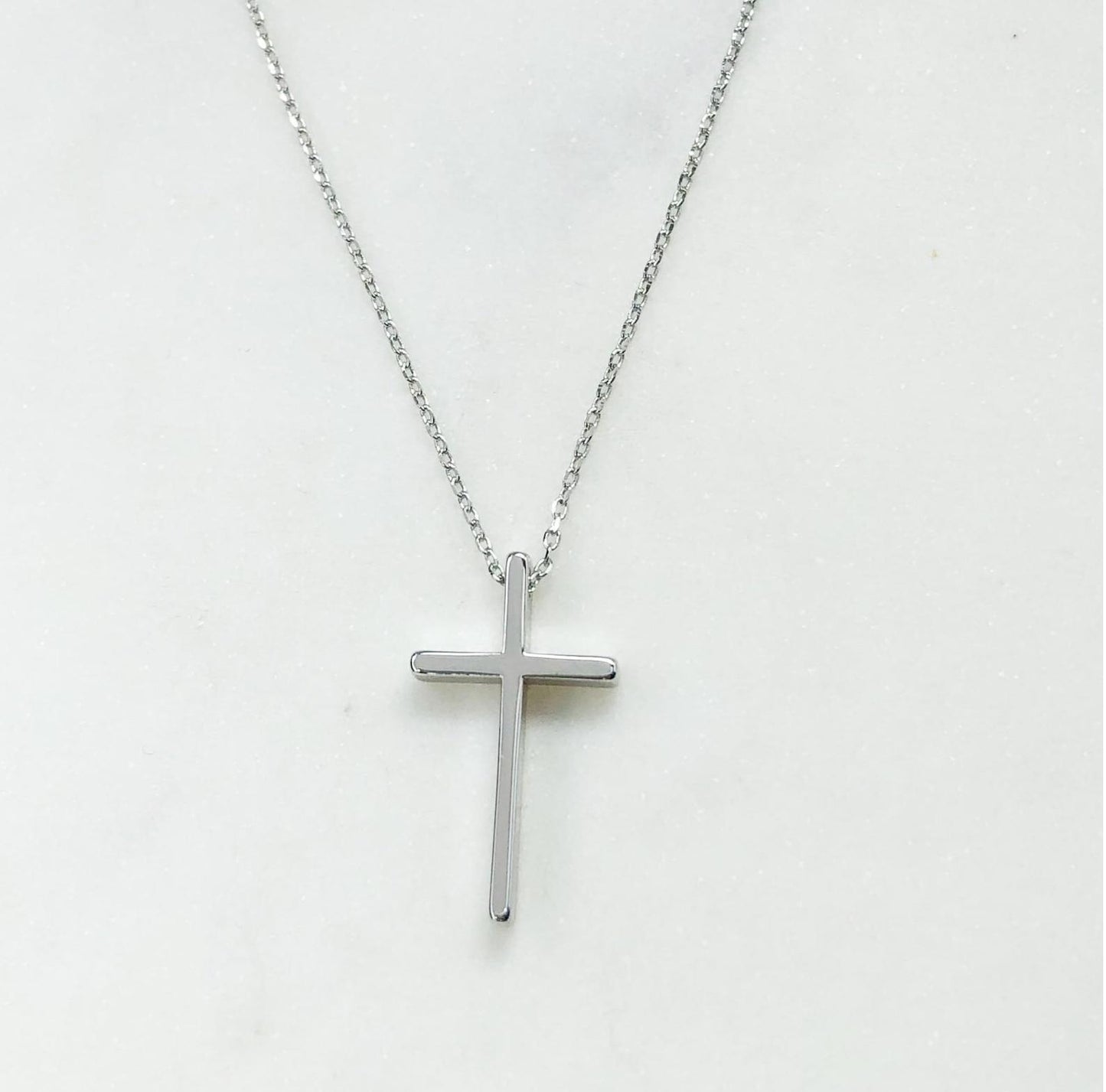Silver cross necklace