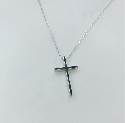 Silver cross necklace