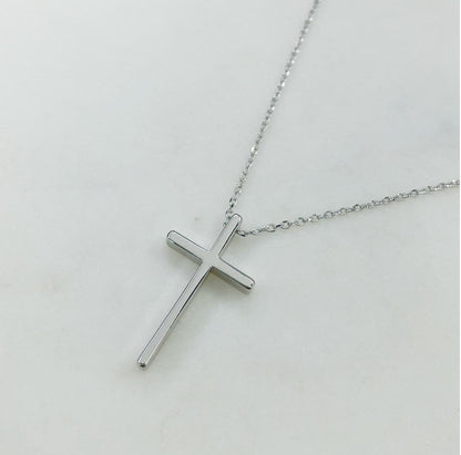 Silver cross necklace