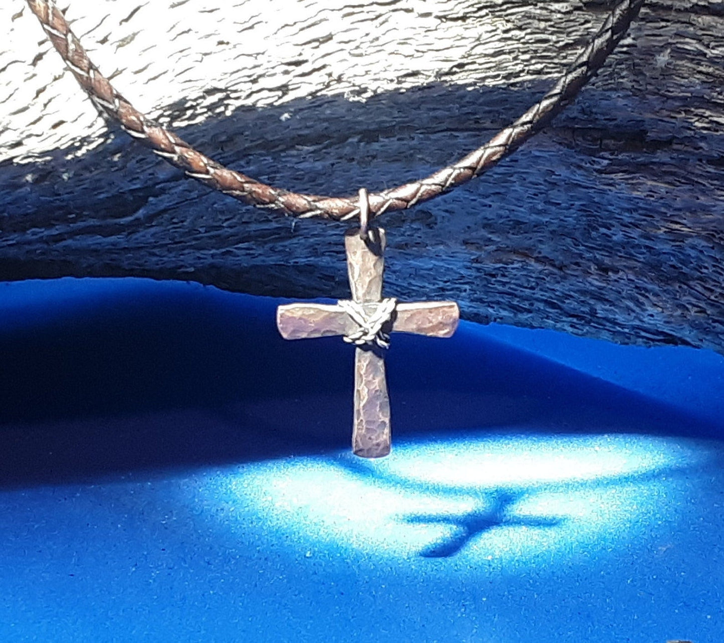 ✝️ 100% Handmade Hammered Silver Cross, Healing the Soul