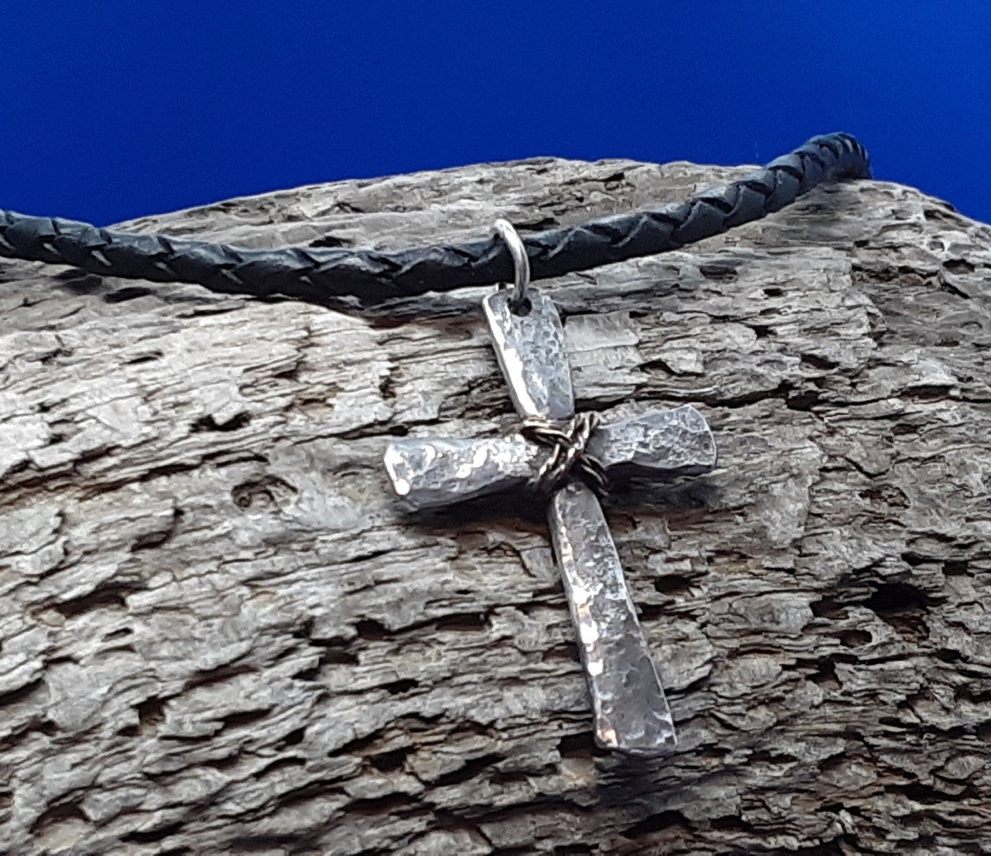 ✝️ 100% Handmade Hammered Silver Cross, Healing the Soul