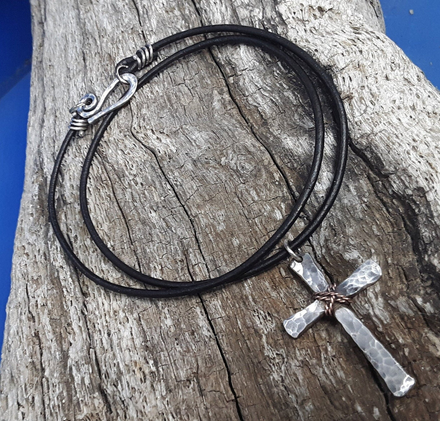 ✝️ 100% Handmade Hammered Silver Cross, Healing the Soul