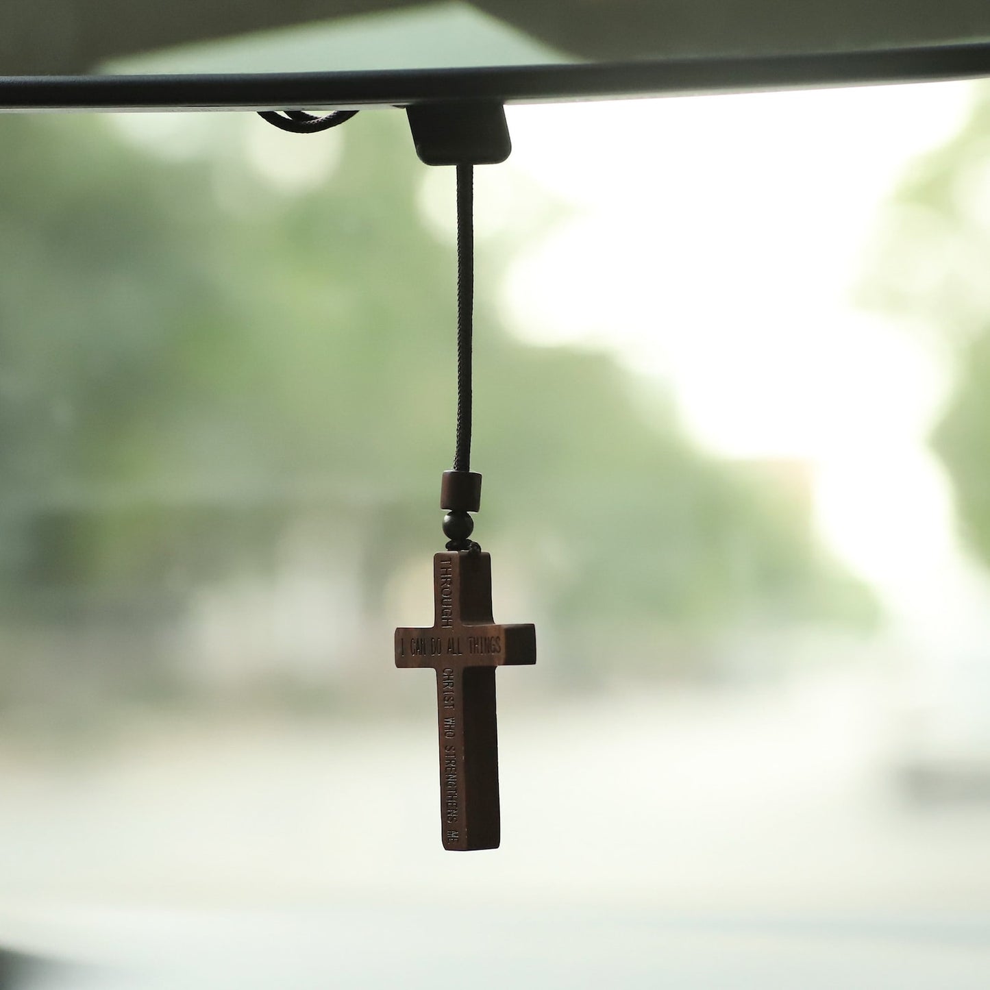 Car Rearview Mirror Cross Pendant