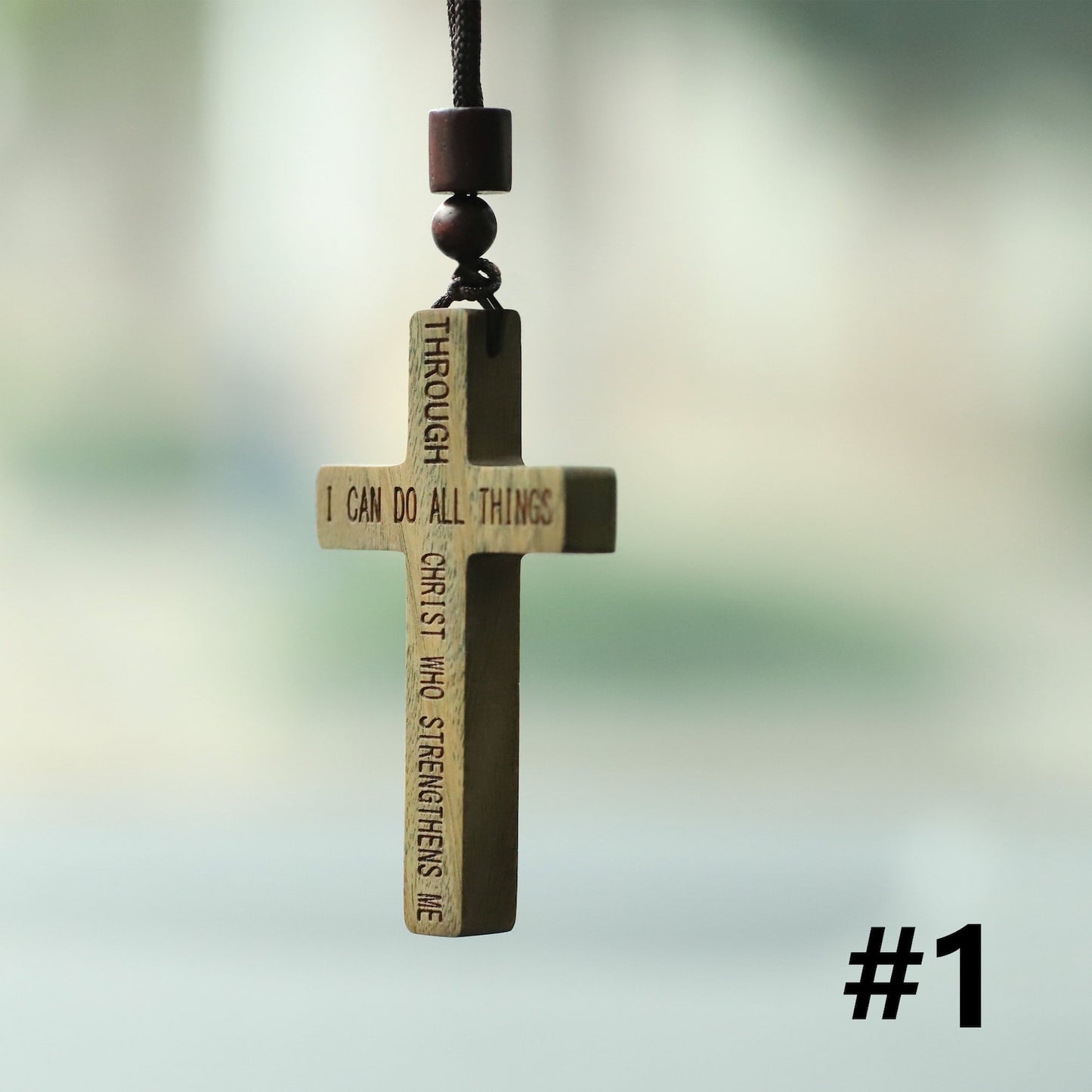 Car Rearview Mirror Cross Pendant