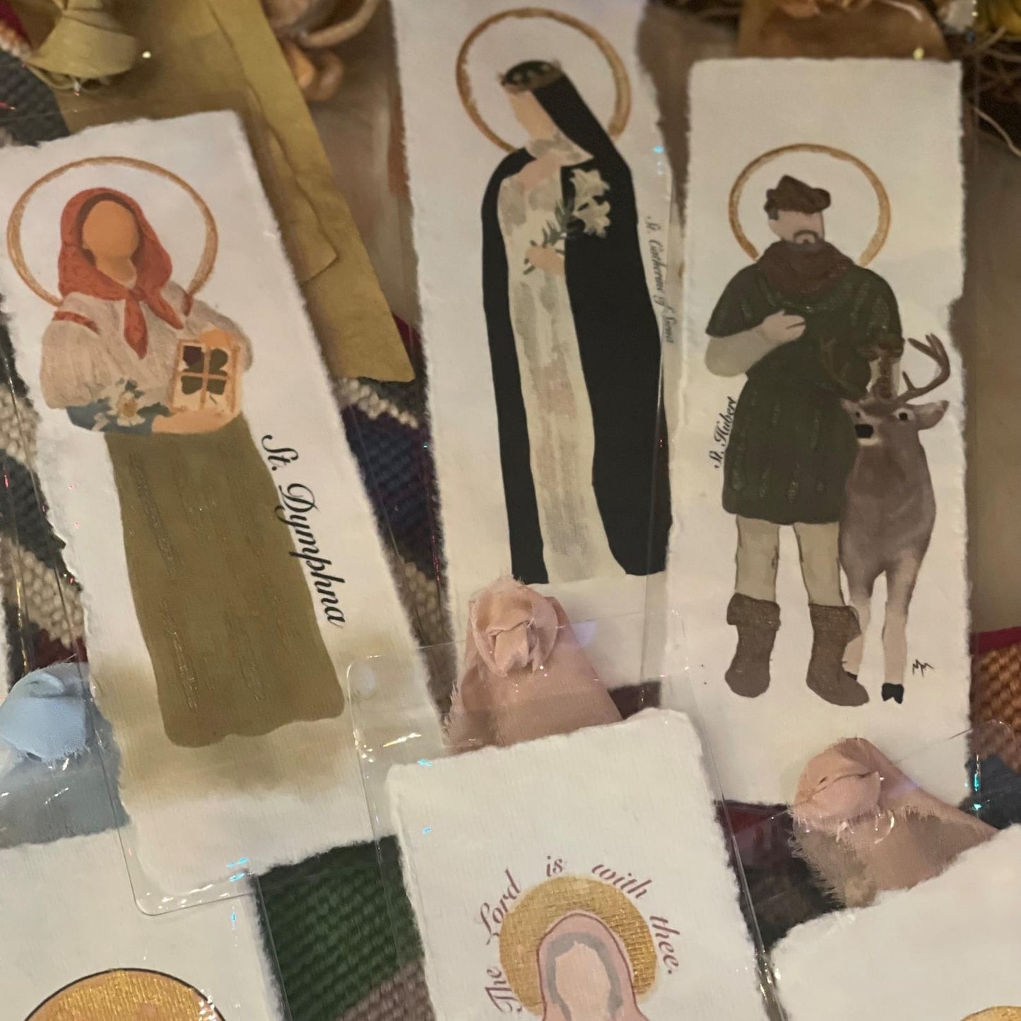 Saint Watercolor Paper Bookmark