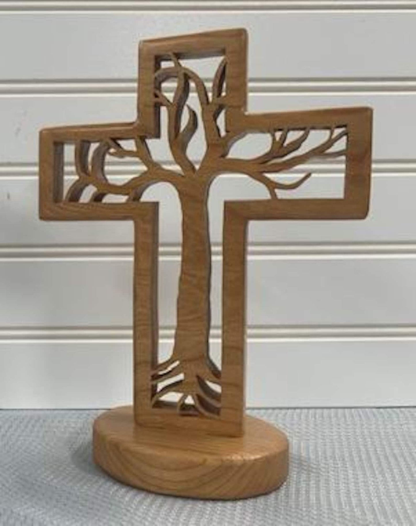 100% Hand-Carved Tree of Life Cross – A Symbol of Faith and Growth