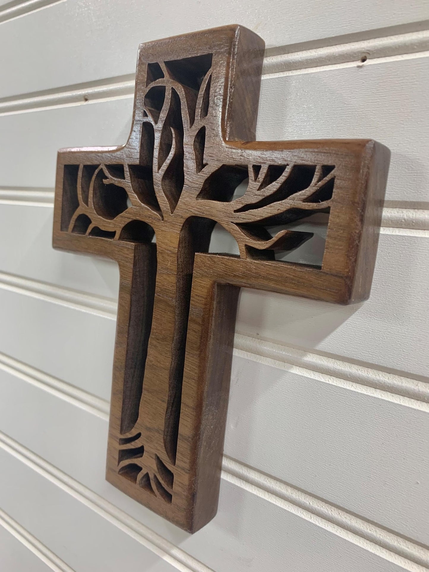 100% Hand-Carved Tree of Life Cross – A Symbol of Faith and Growth