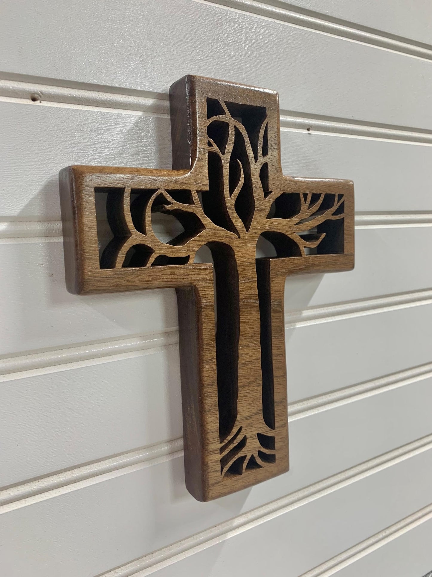 100% Hand-Carved Tree of Life Cross – A Symbol of Faith and Growth