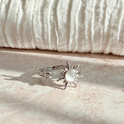925 Sterling Silver Raya Spinner Worry Ring