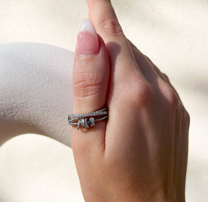 925 Sterling Silver Serenity Sliding Worry Ring